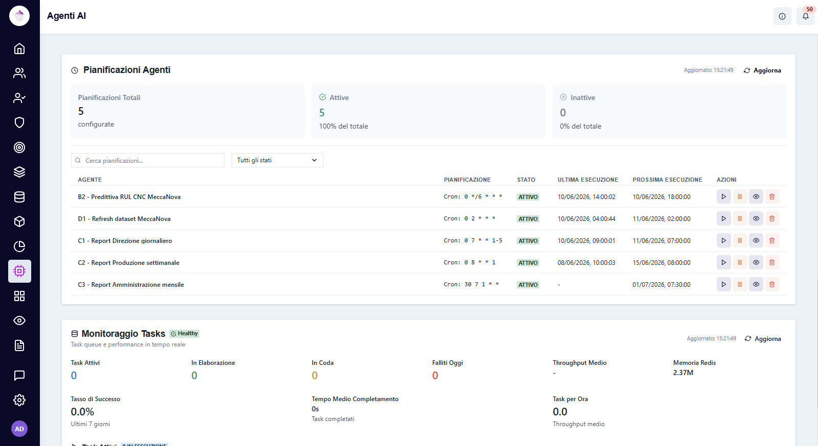 Automatic and conditional triggers for AI agents